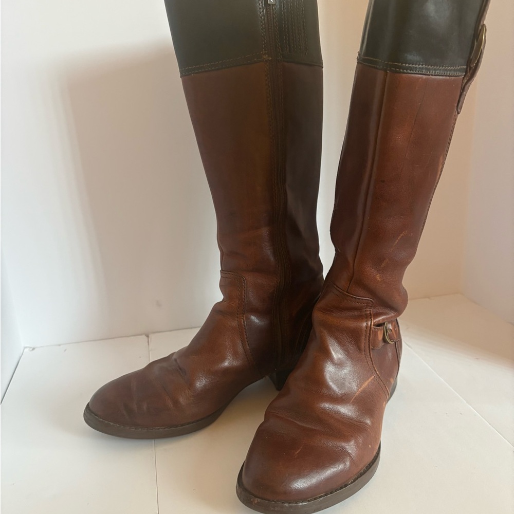 Ariat Women's Tall Brown Leather Side Zip-Up Equestrian Boots. Size 7.5 - Picture 4 of 9